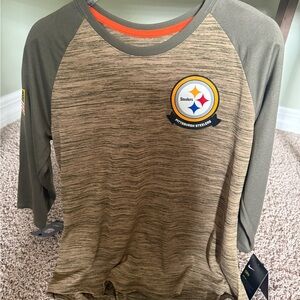 NFL Steelers Military Salute 3/4 sleeve Size M NWT